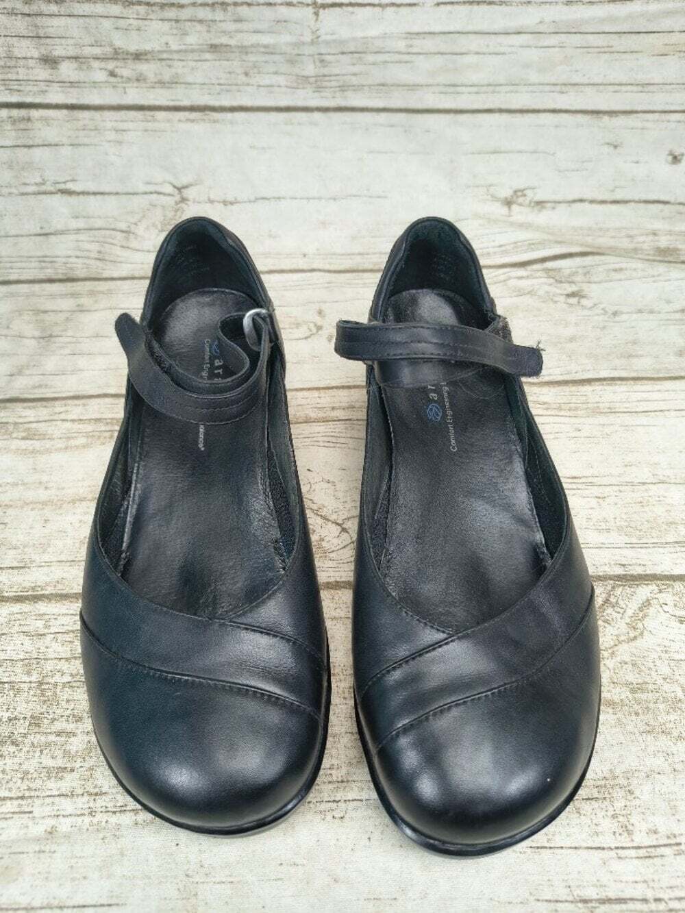 Aravon Black Leather Comfort Mary Jane Shoes Women’s Size 8 EE Extra Wide - Picture 4 of 11